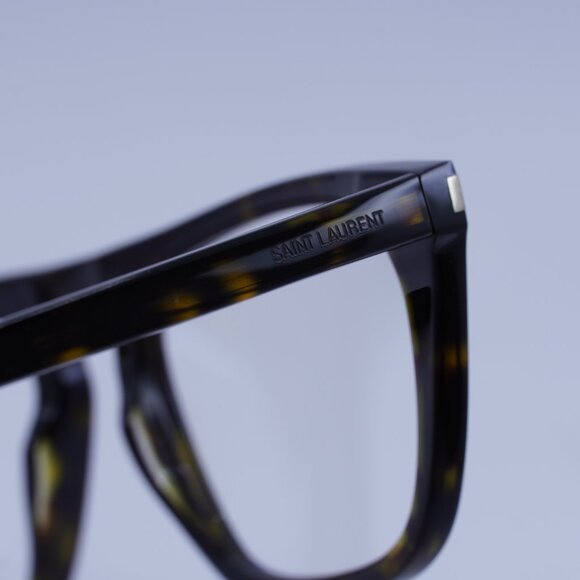 Saint Laurent SL343 002 Eyeglasses Dark Havana 53mm Square Frame - Picture 6 of 10